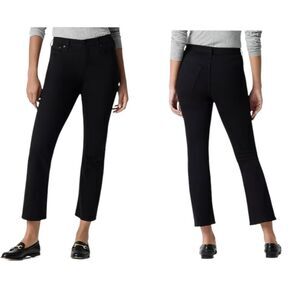 NWT J. Crew Mid-Rise Flare Crop Black Jeans  all-day stretch Petite Size 29P